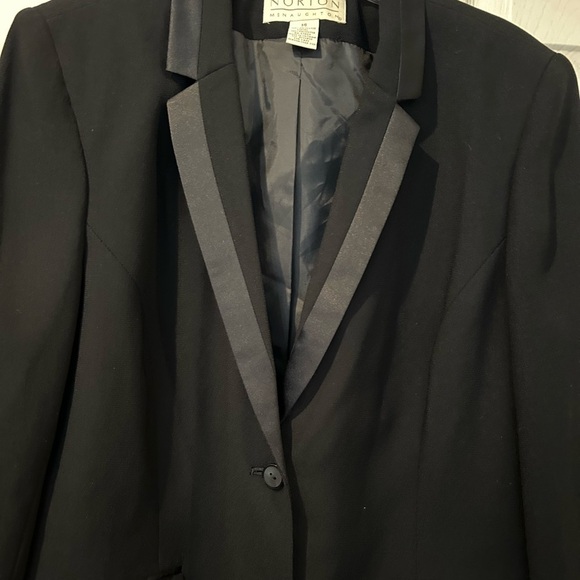 NWOT Norton McNaughton Black Tuxedo Style Blazer - Picture 4 of 9